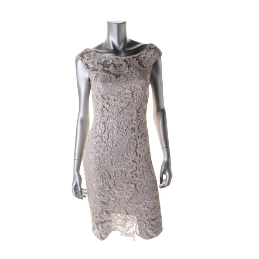 Alythea Beige Lace Dress